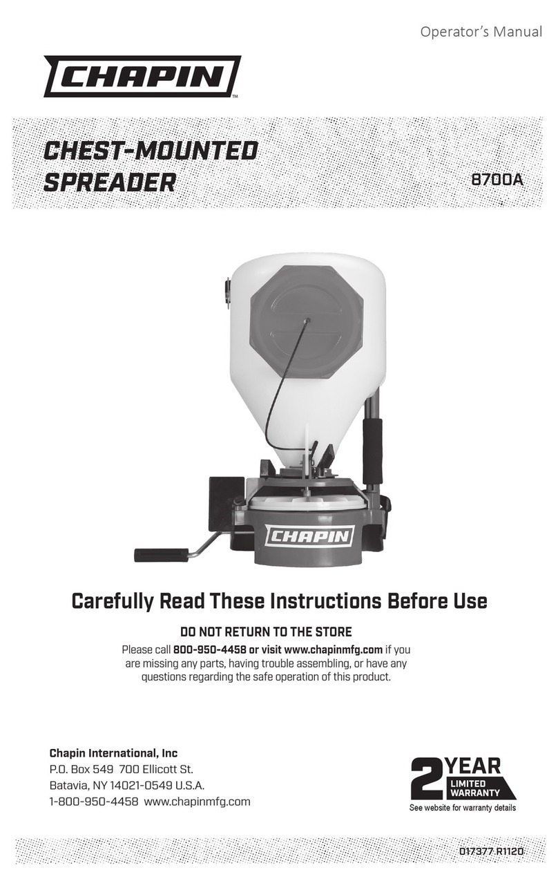 Chapin 8700A Operator's manual