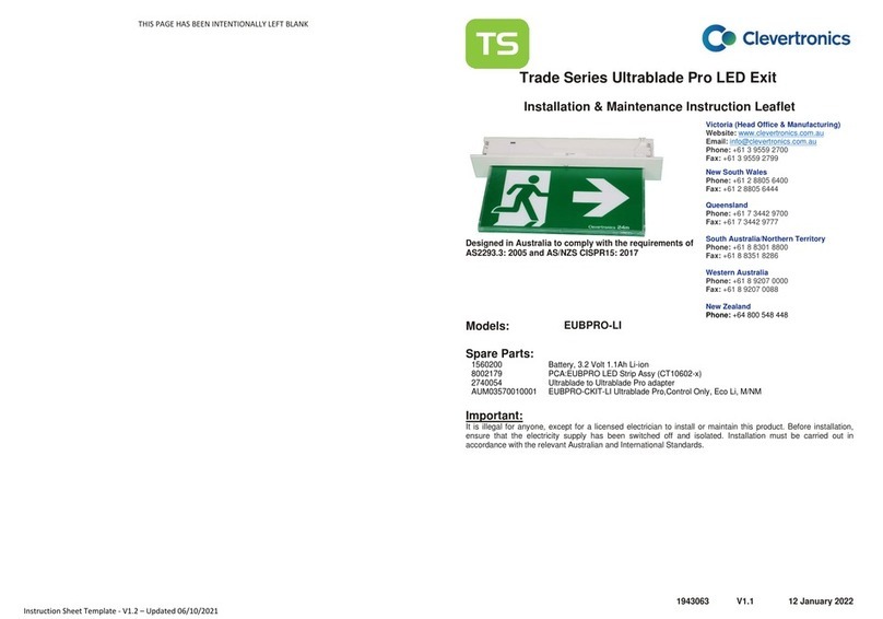 Clevertronics TS EUBPRO-LI Installation and operating instructions