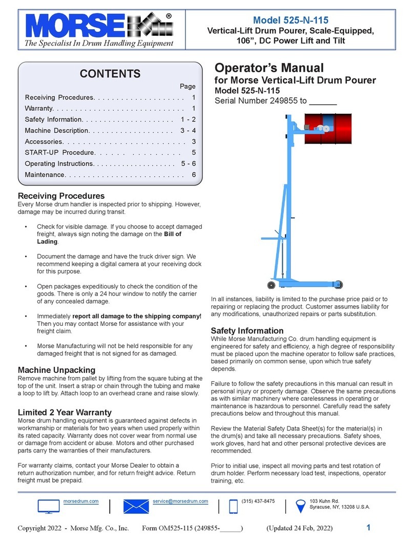 morse 525-N-115 Operator's manual