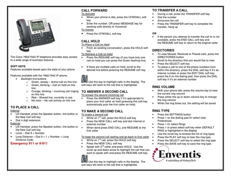Cisco 7962 User manual