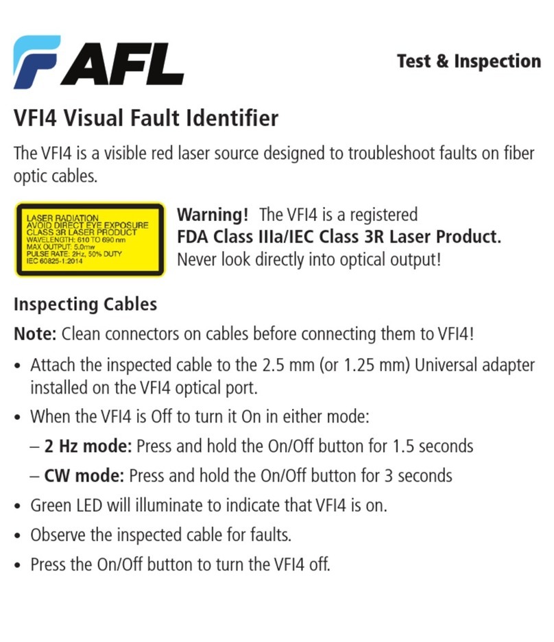 AFL VFI4 User manual