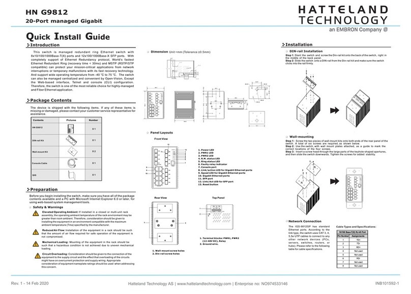 EMBRON HATTELAND HN G9812 Quick install guide