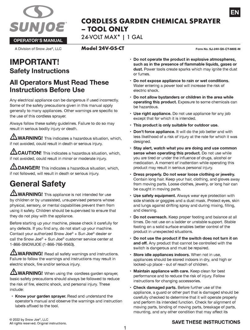 SNOWJOE SUNJOE 24V-GS-CT User manual SNOWJOE SUNJOE 24V-GS-CT User manual