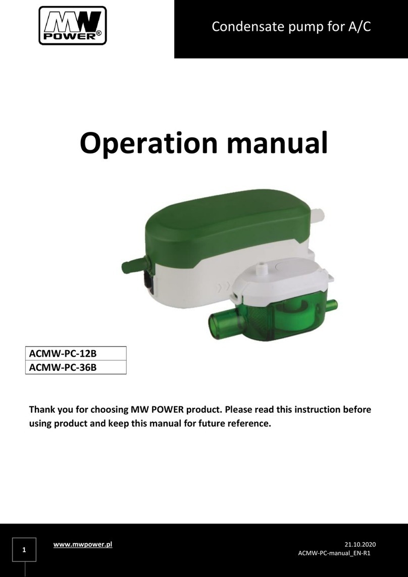 MW POWER ACMW-PC-12B Operation manual
