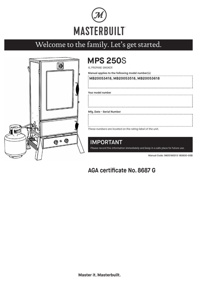 Masterbuilt MB20053418 User manual