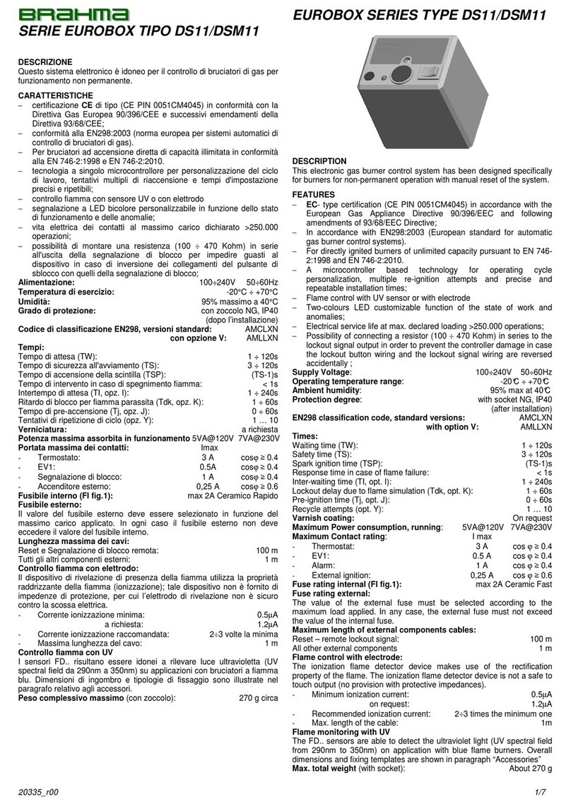 BRAHMA DS11 User manual