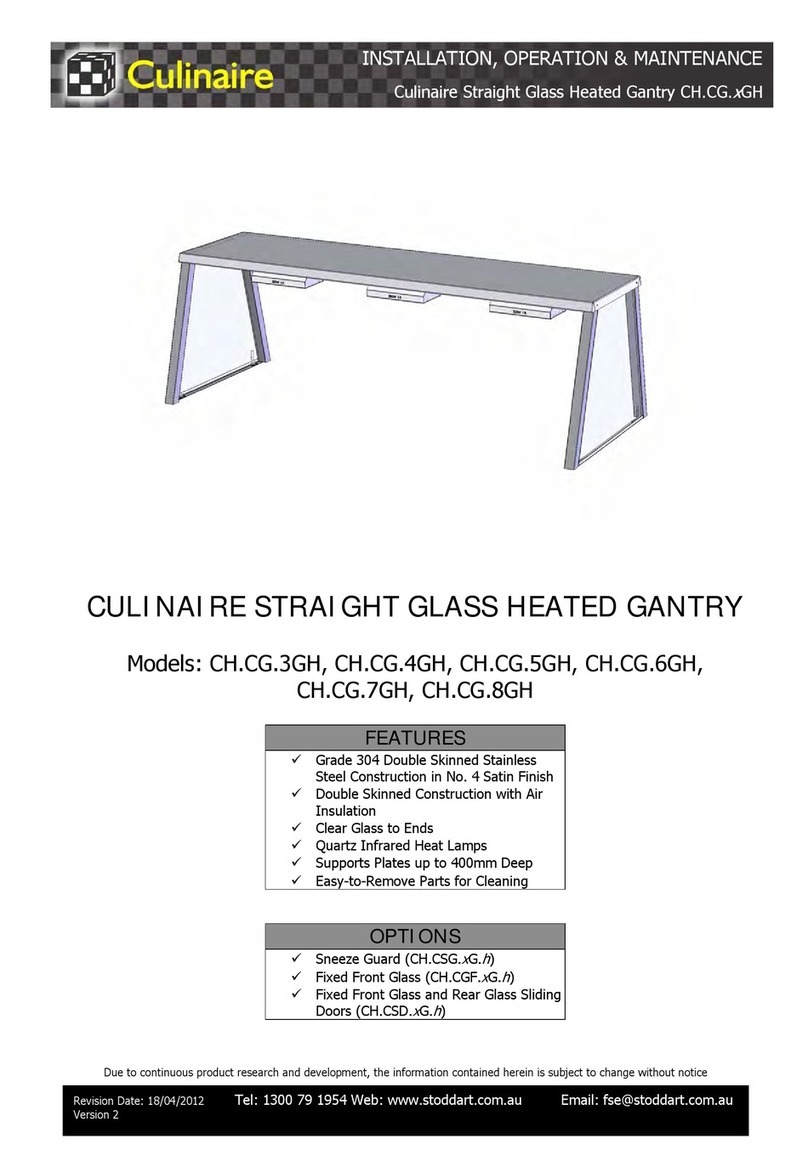 Culinaire CH.CG.3GH Installation operation & maintenance
