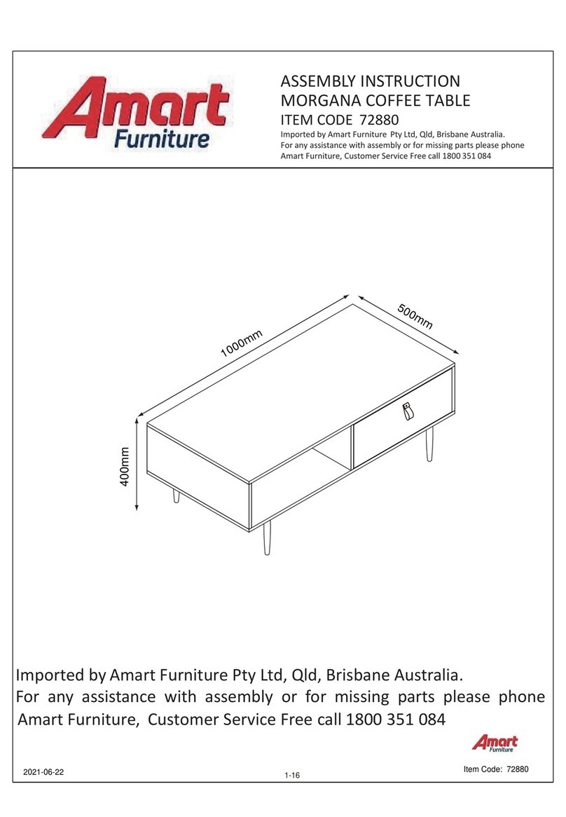 Amart Furniture MORGANA 72880 Assembly instruction
