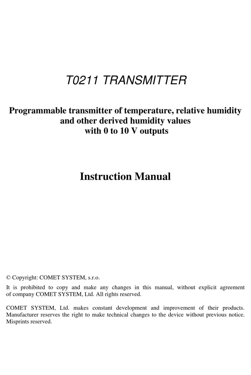 Comet System T0211 instruction manual