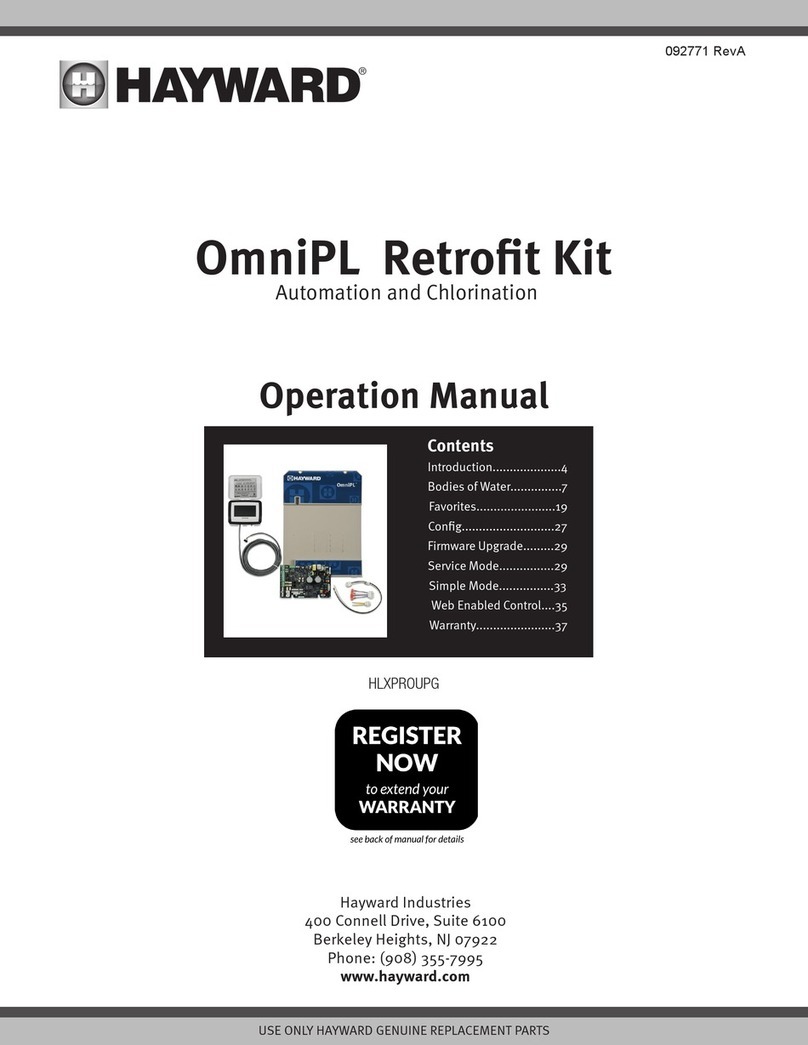 Hayward HLXPROUPG Operation manual