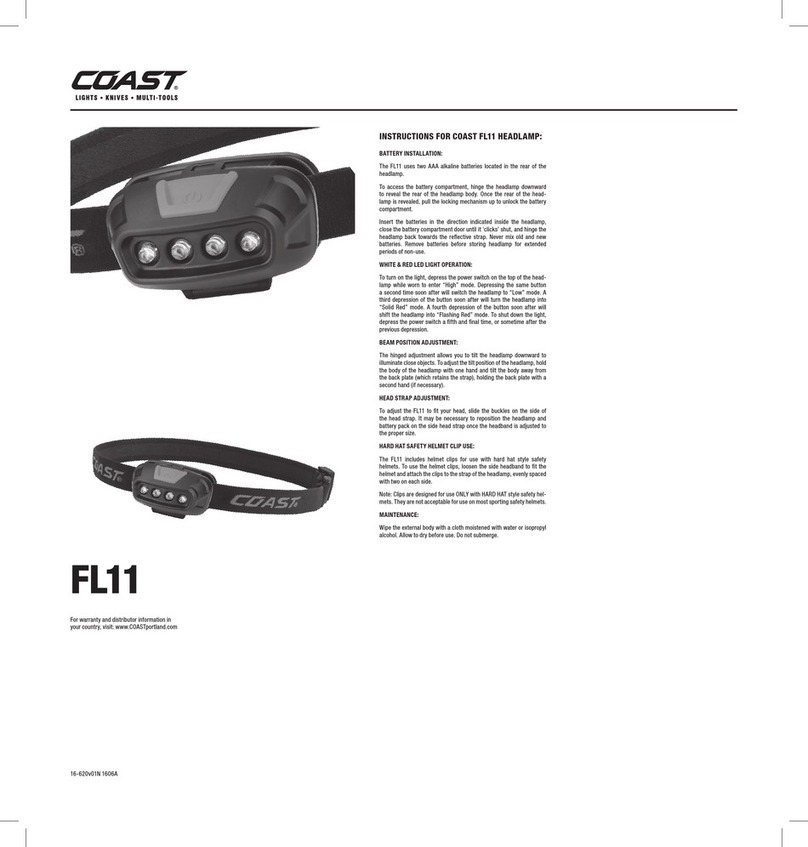 Coast FL11 instructions