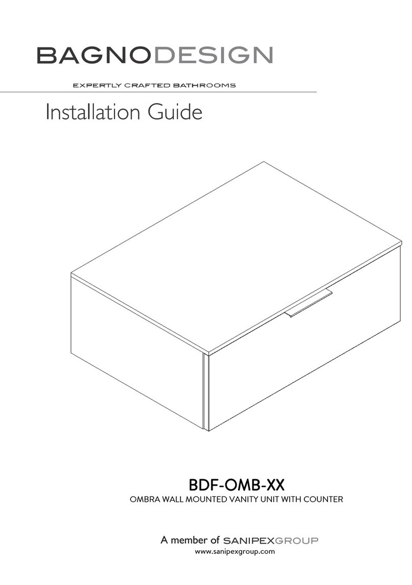 Sanipex BAGNODESIGN BDF-OMB Series installation guide Sanipex BAGNODESIGN BDF-OMB Series installation guide