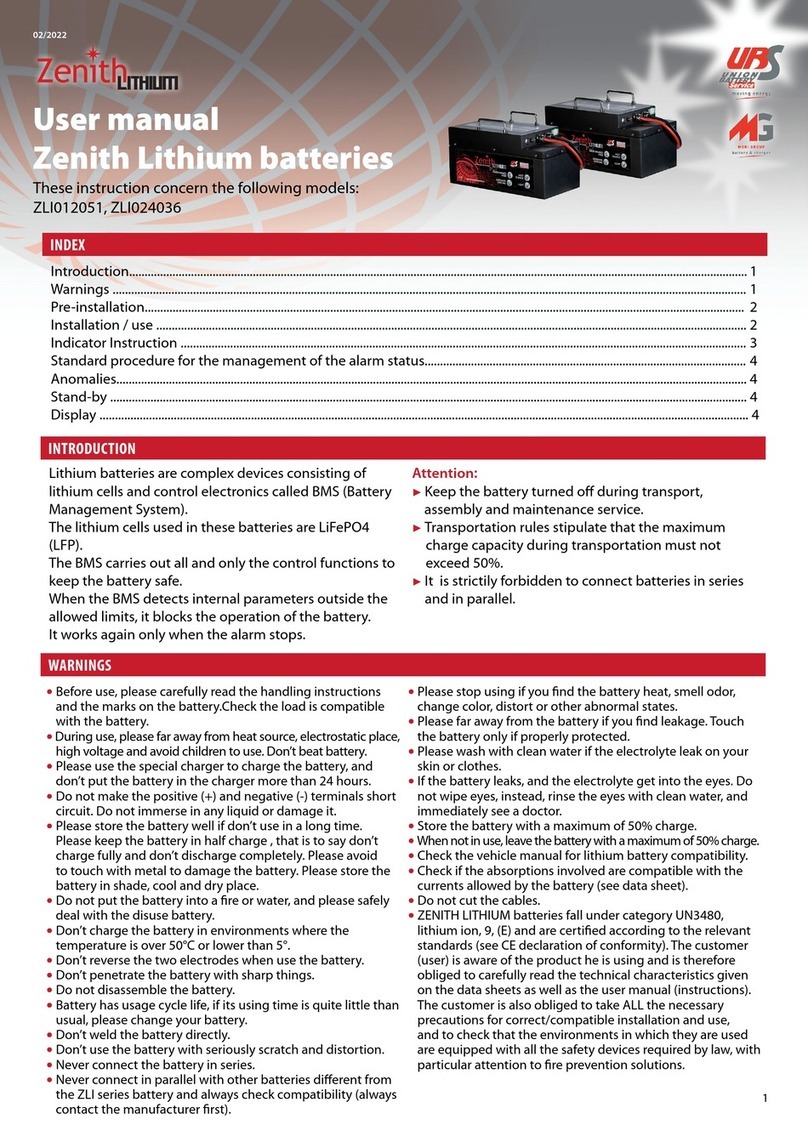 Union Battery Service ZLI012051 user manual