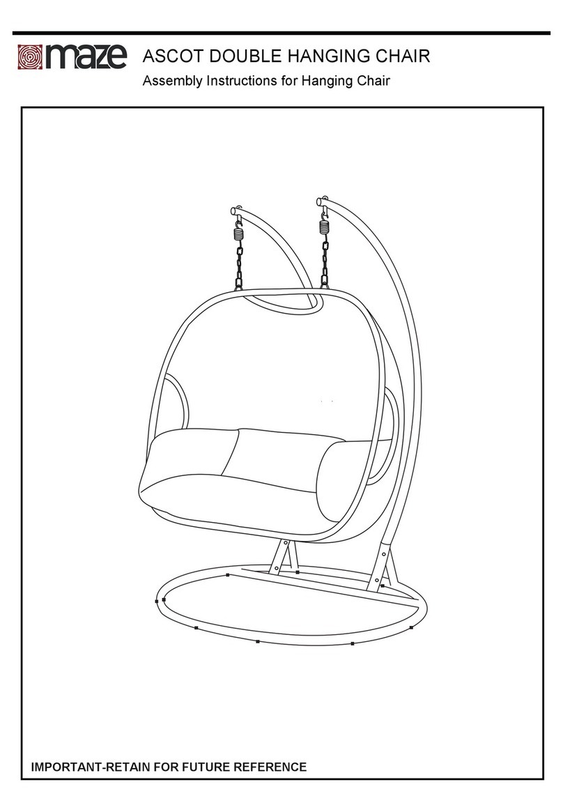 MAZE ASCOT DOUBLE HANGING CHAIR Assembly instructions MAZE ASCOT DOUBLE HANGING CHAIR Assembly instructions