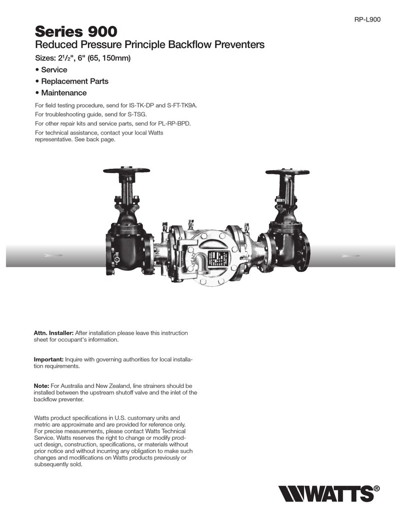 Watts 900 Series User manual