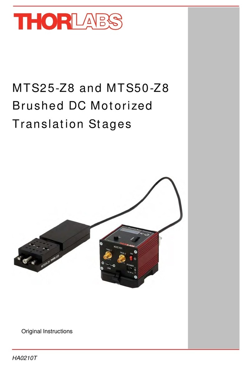 THORLABS MTS25-Z8 User manual