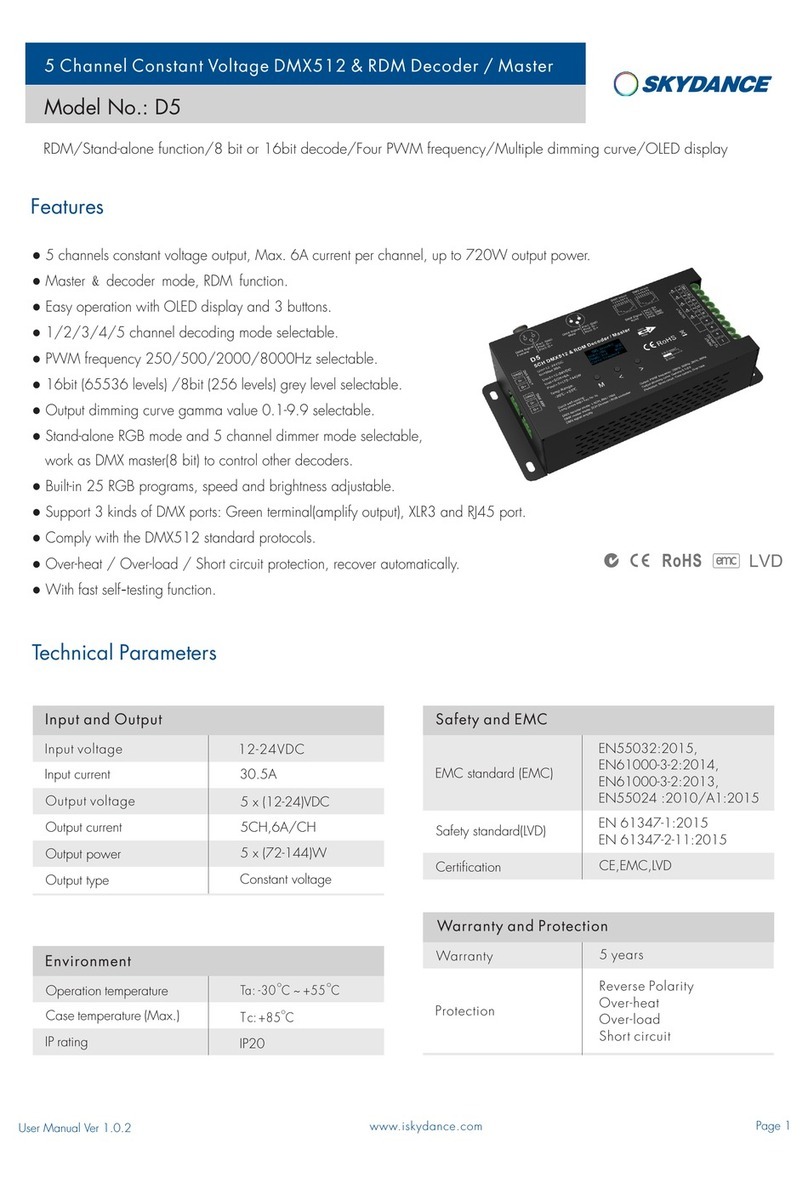 SKYDANCE D5 user manual