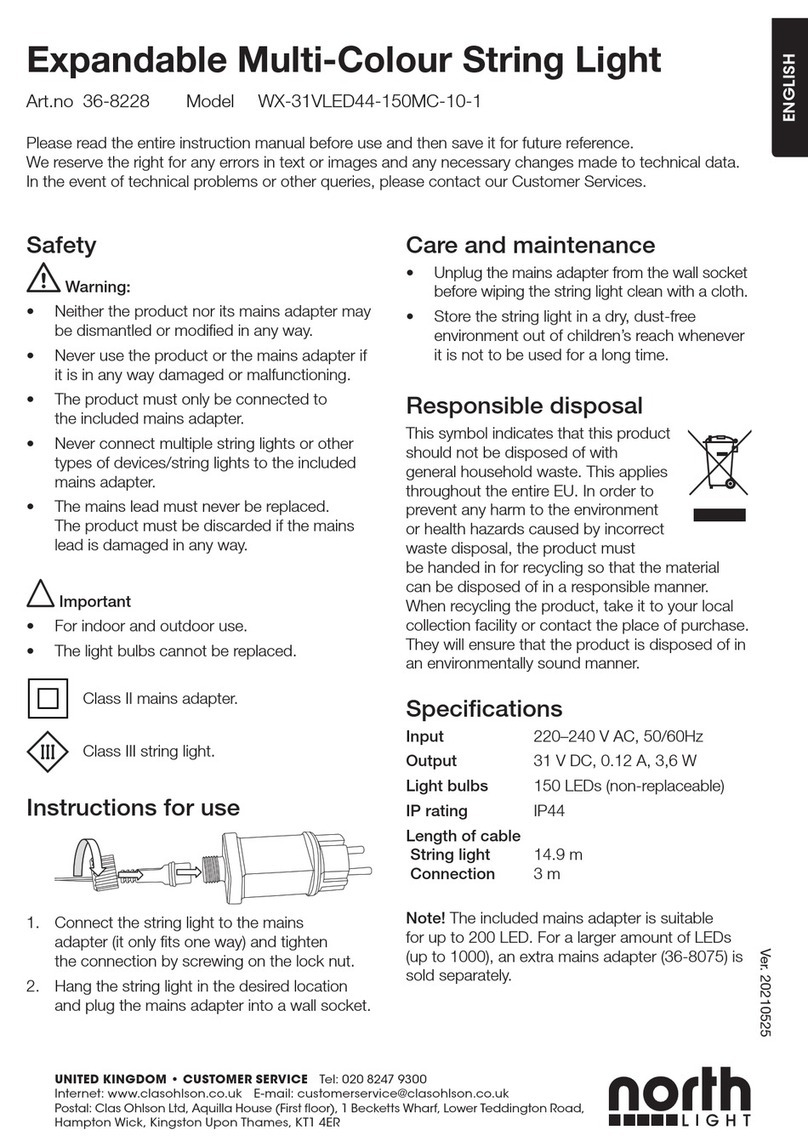 North Light WX-31VLED44-150MC-10-1 Instructions for use