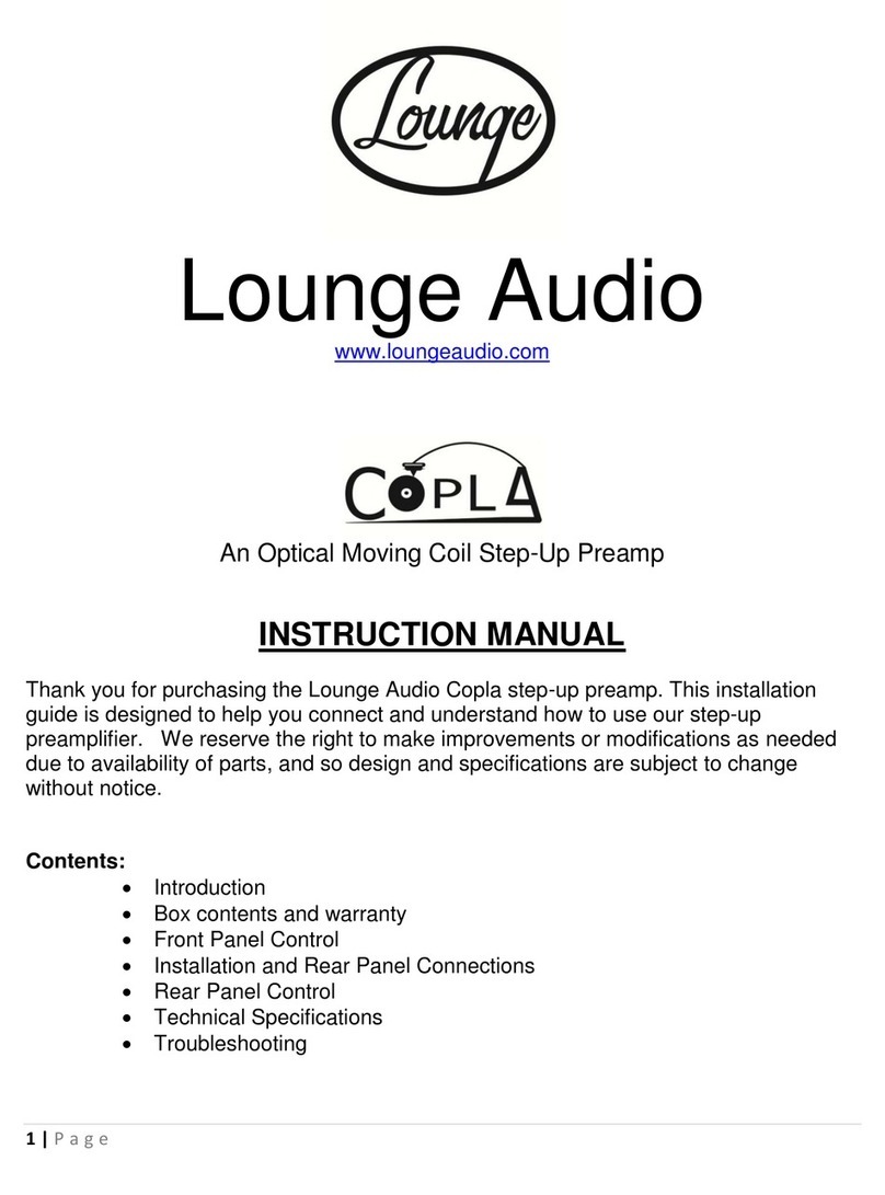 Lounge Audio COPLA instruction manual Lounge Audio COPLA instruction manual