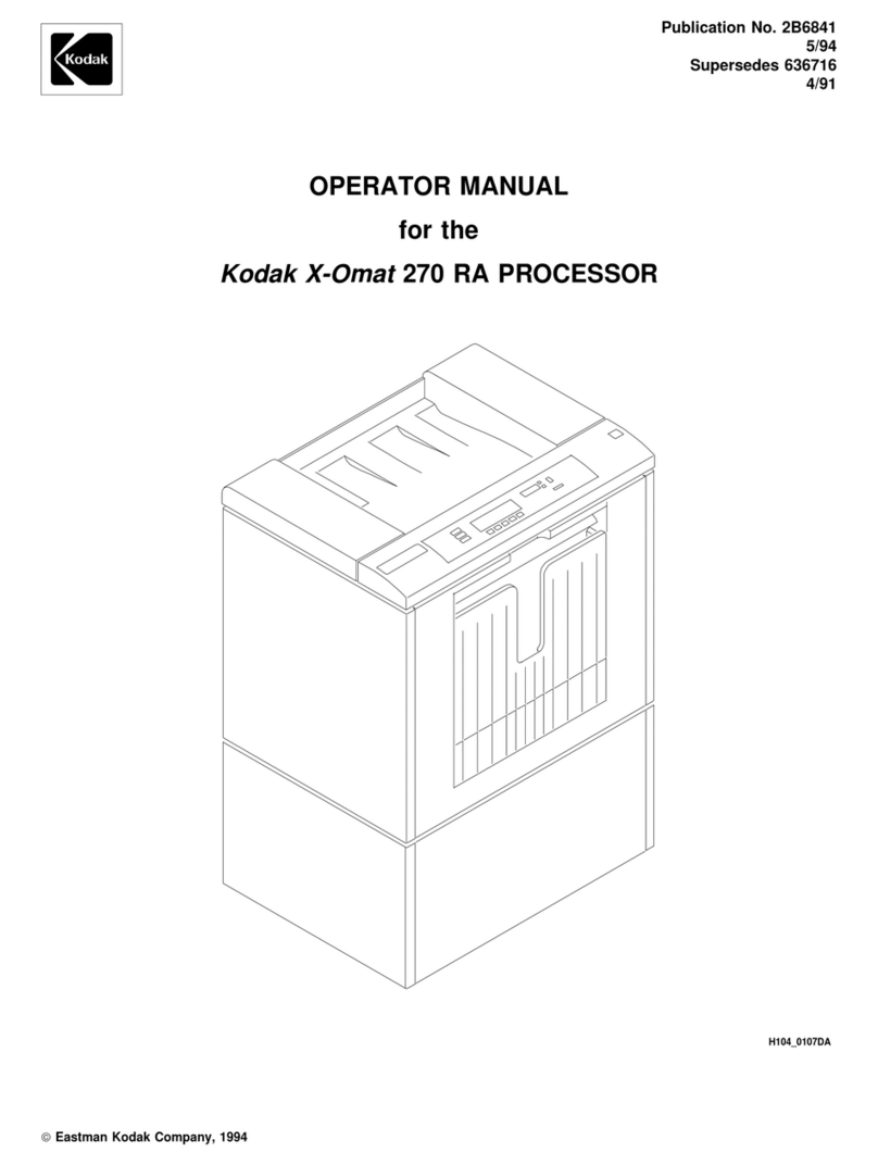 Kodak X-Omat 270 Operator's manual