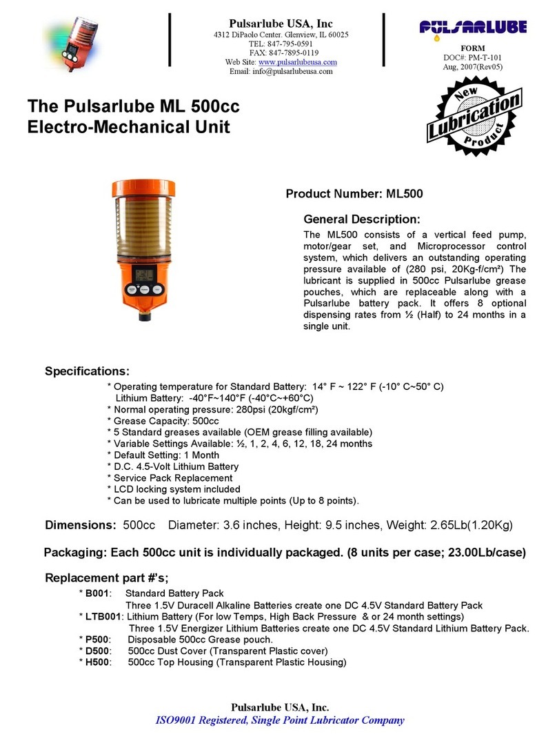 Pulsarlube ML 500cc User manual