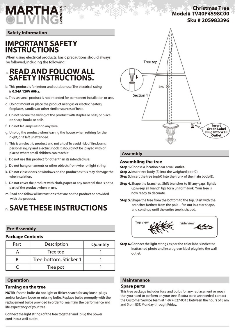 Martha Stewart Living TV40P4598C00 instructions