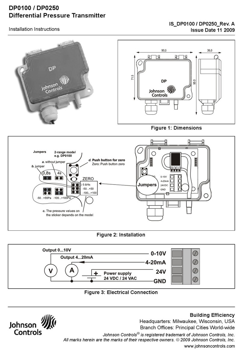 Johnson Controls DP0100 User manual