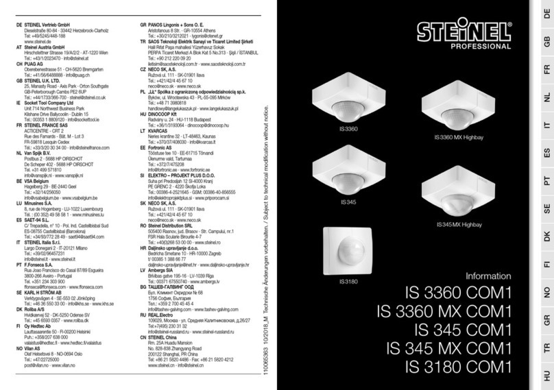 STEINEL PROFESSIONAL IS 3360 COM1 User manual STEINEL PROFESSIONAL IS 3360 COM1 User manual