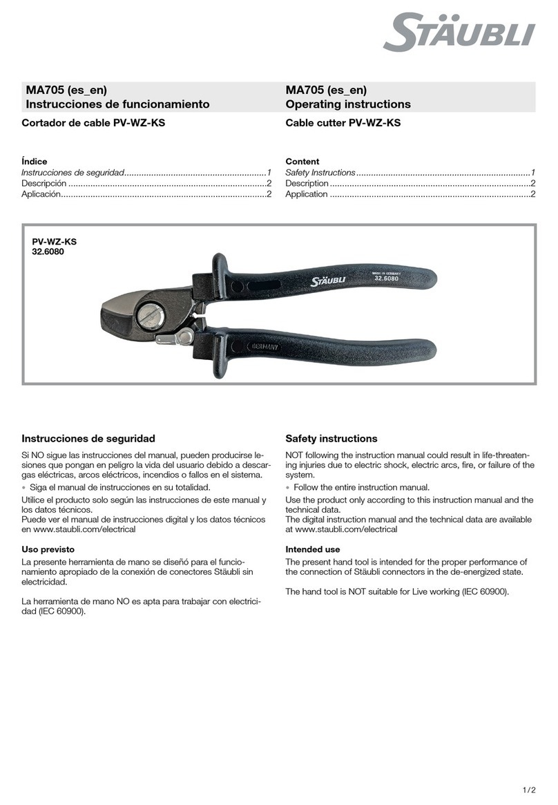 Staubli PV-WZ-KS User manual
