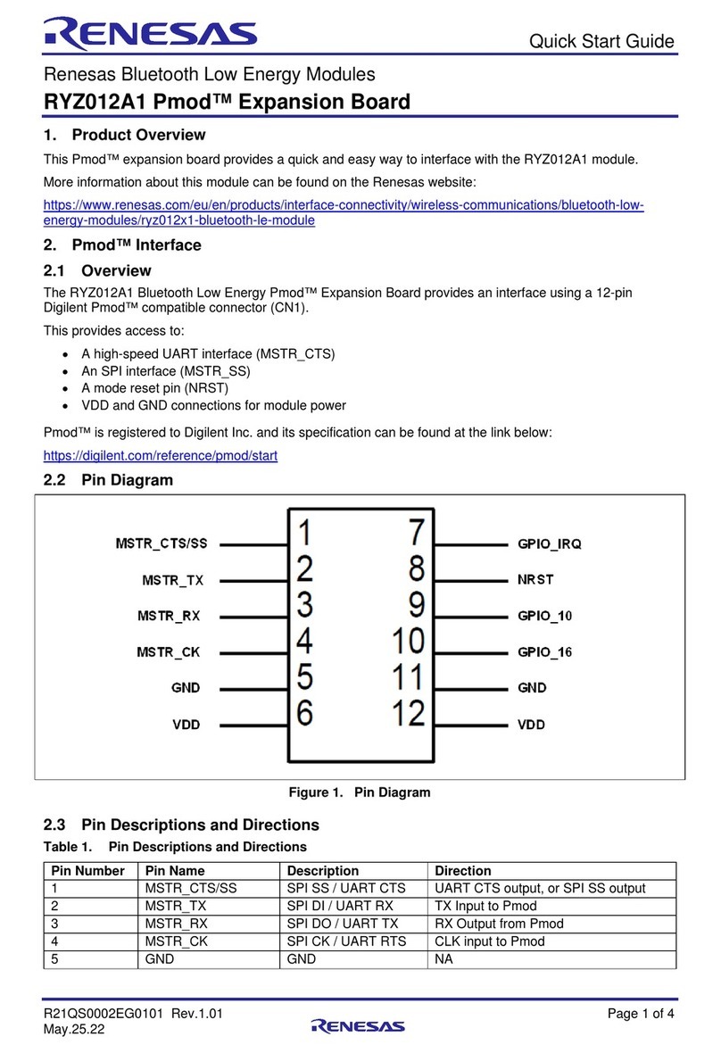 Renesas Pmod RYZ012A1 User manual