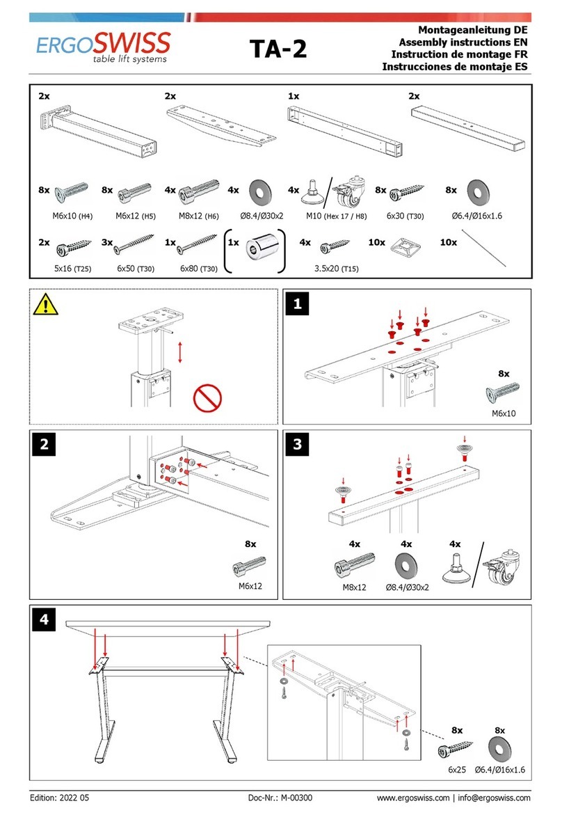 Ergoswiss TA-2 Assembly instructions Ergoswiss TA-2 Assembly instructions