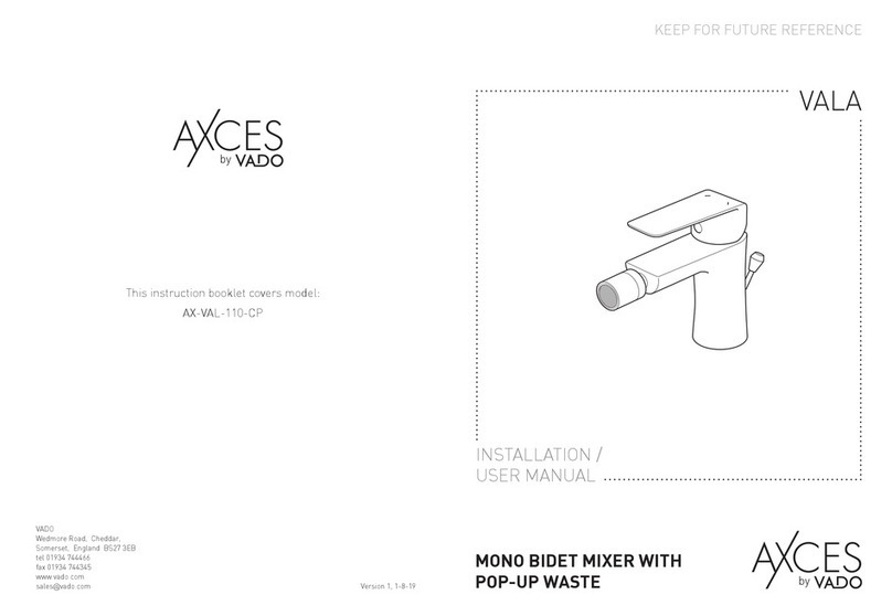 VADO AXCES AX-VAL-110-CP Instruction Manual