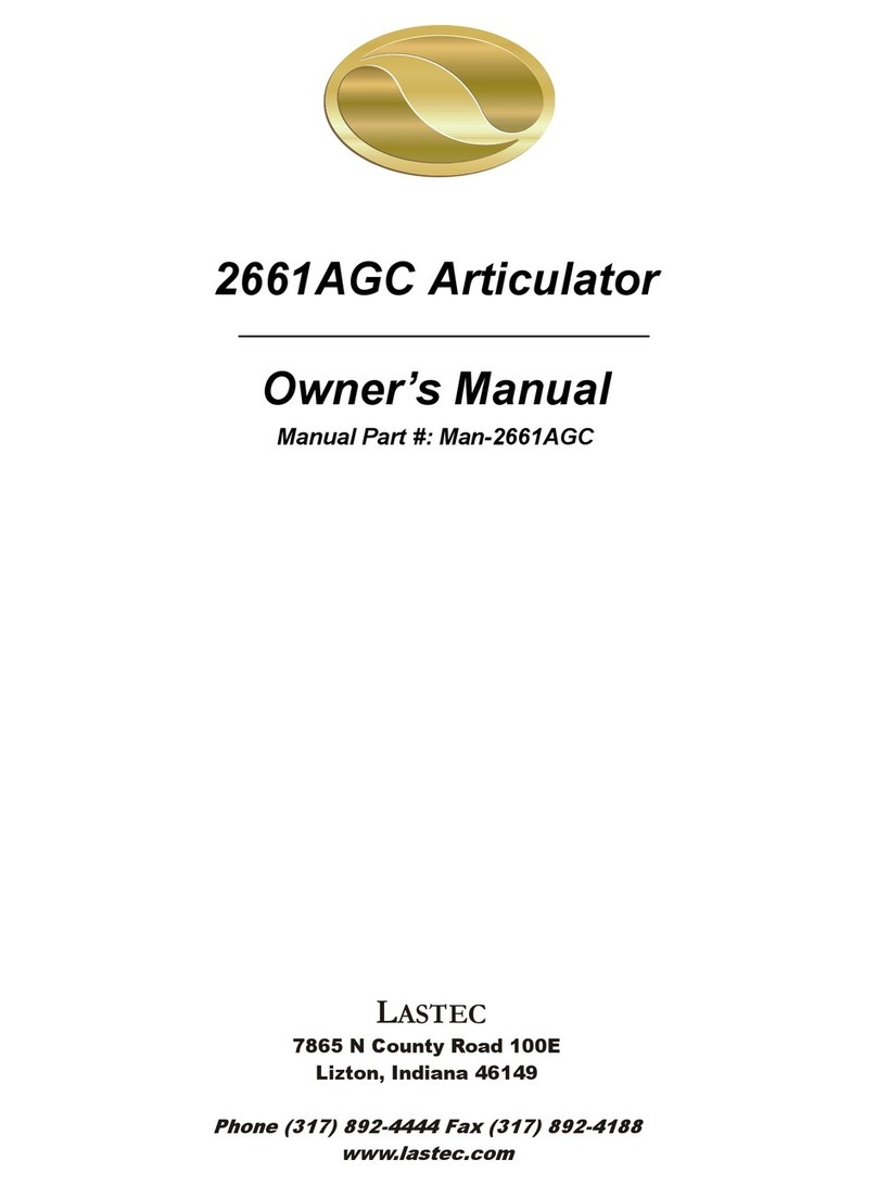 Lastec Articulator 2661AGC User manual