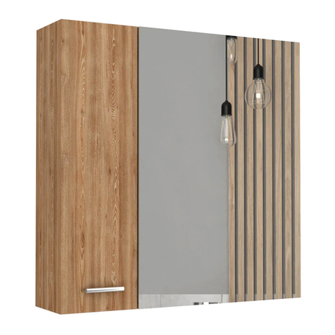 TUHOME Furniture BARCELONA MIRRORED MEDICINE CABINET Assembly instructions