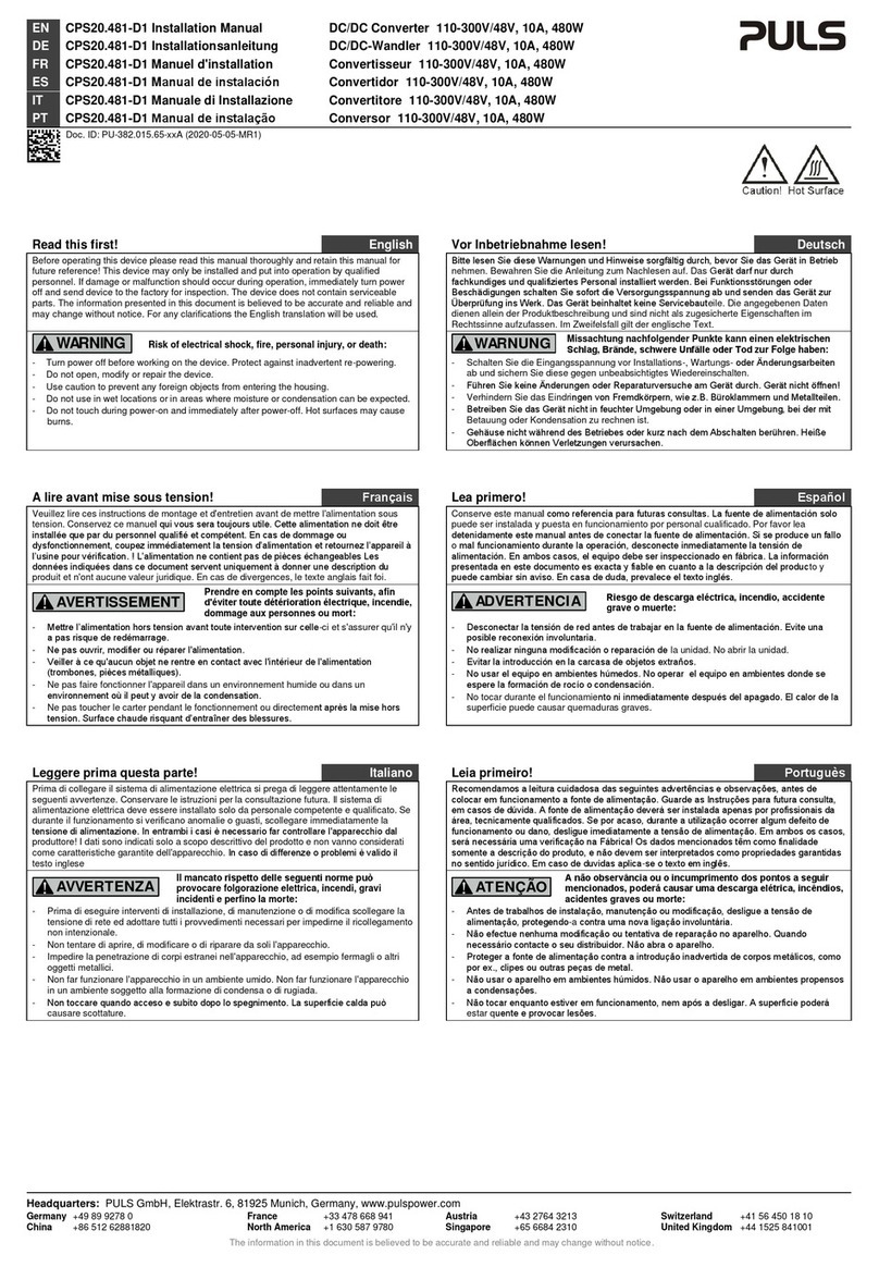 Puls CPS20.481-D1 installation manual