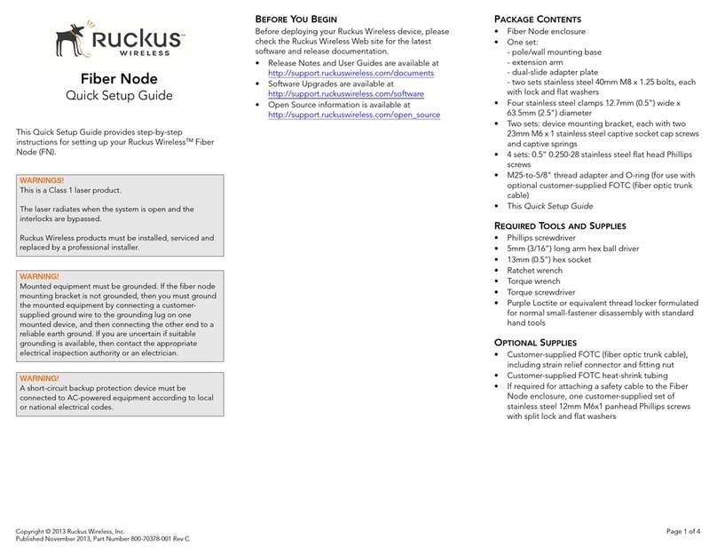 Ruckus Wireless Fiber Node Quick setup guide Ruckus Wireless Fiber Node Quick setup guide