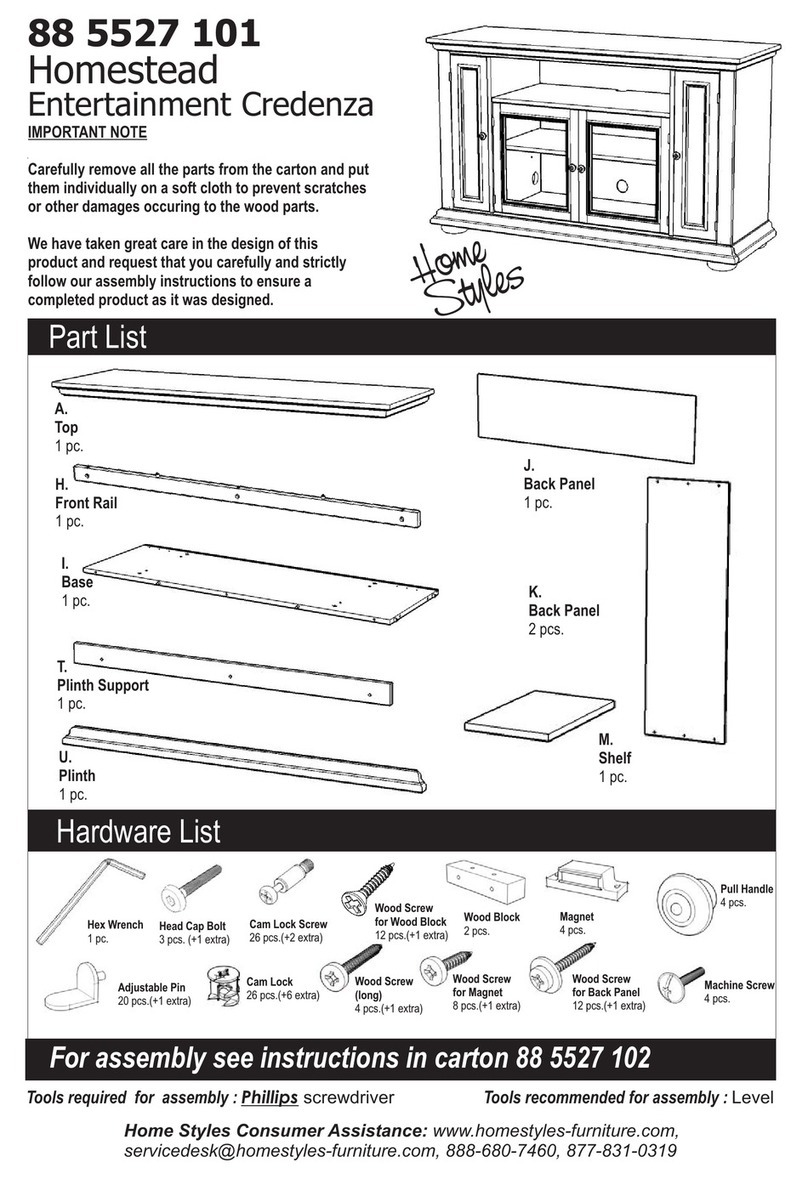 Home Styles 88 5527 101 manual