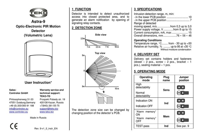 teko Astra-9 Installation instructions