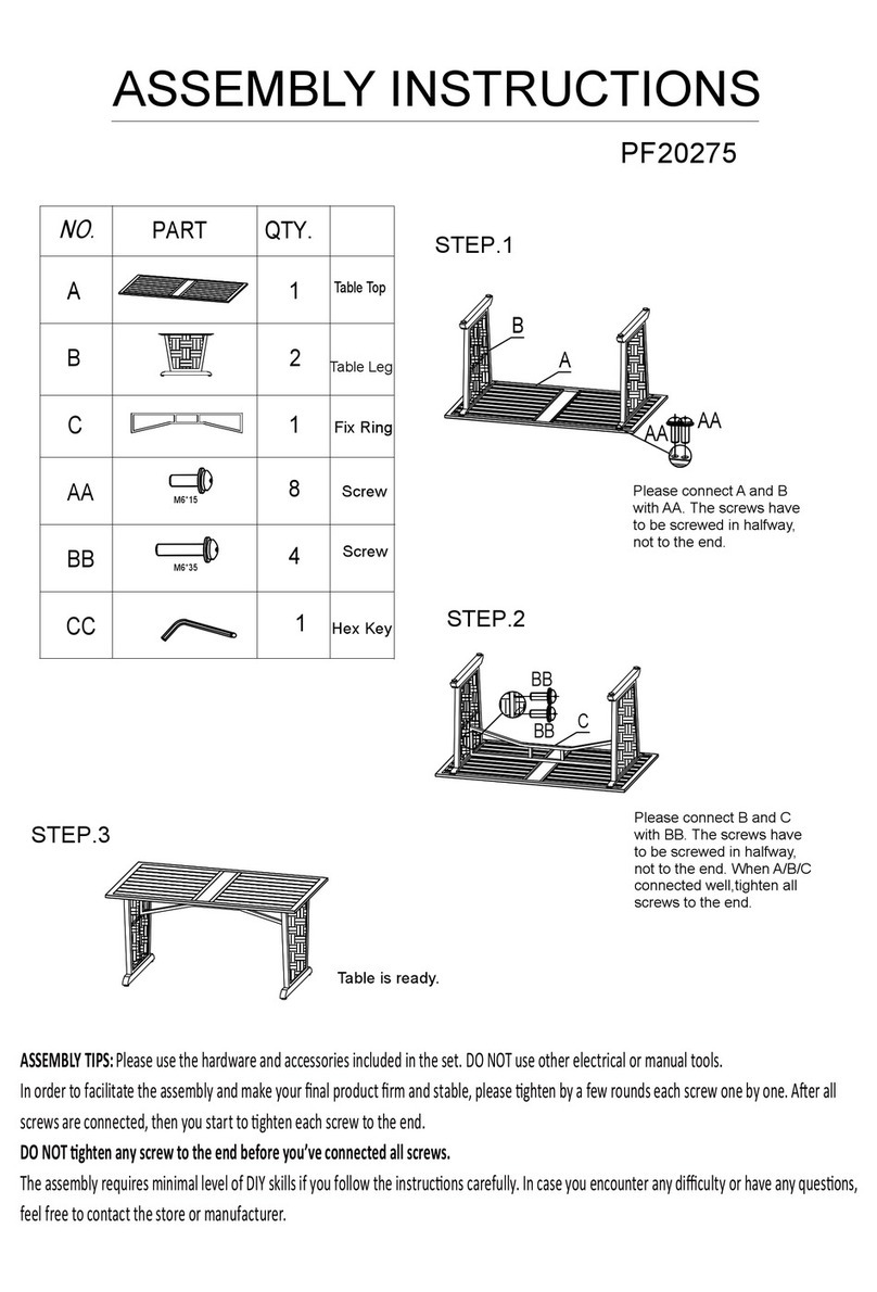 Patio Festival PF20275 Assembly instructions
