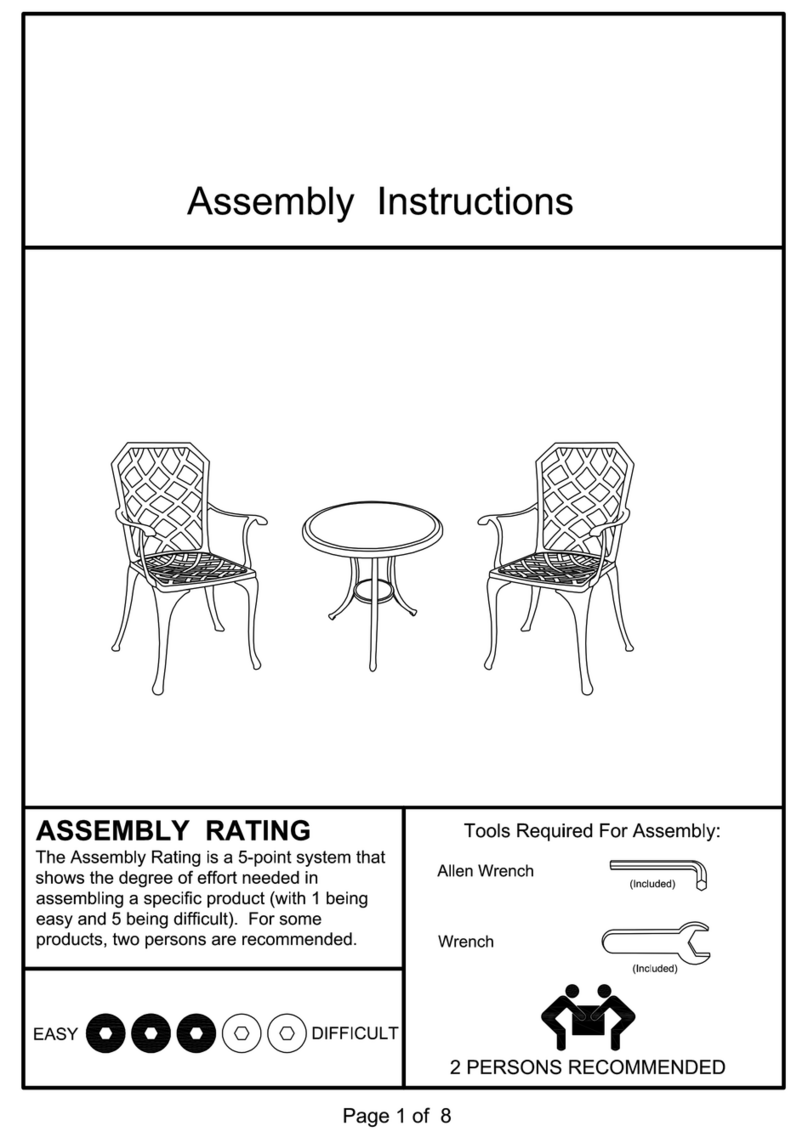 Furniture of America CM-OT1702BK-3PK Assembly instructions