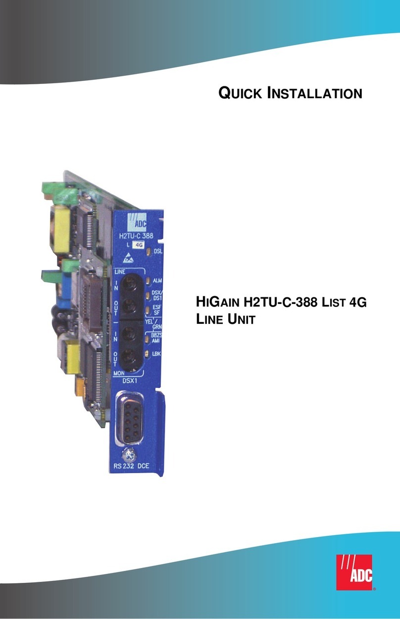 ADC HI GAIN H2TU-C-388 LIST 4G Quick installation