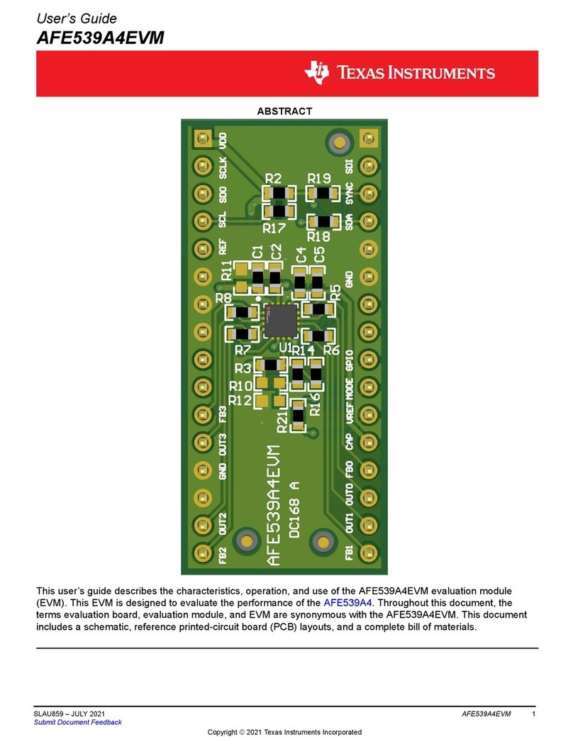 Texas Instruments AFE539A4EVM User manual