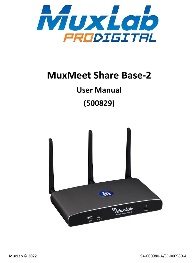 MuxLab MuxMeet Share Base-2 user manual