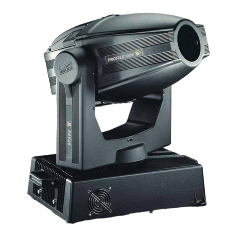 Claypaky STAGE PROFILE 1200 SV Converting instructions Claypaky STAGE PROFILE 1200 SV Converting instructions