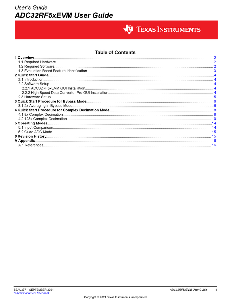 Texas Instruments ADC32RF5xEVM User manual