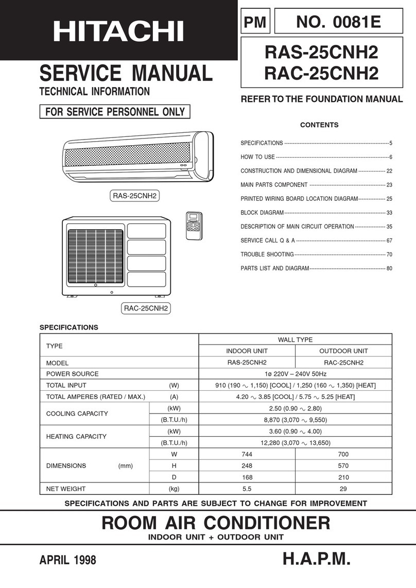 Hitachi RAS-25CNH2 User manual