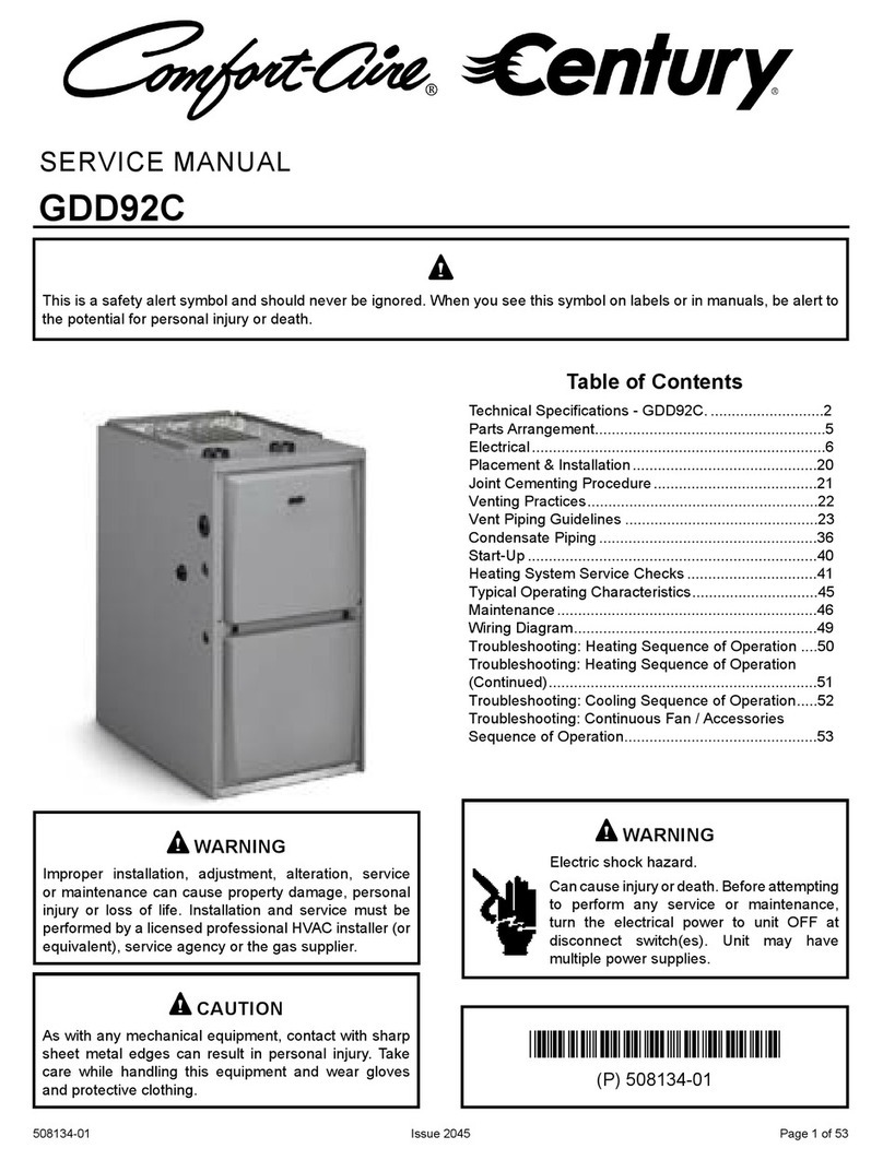 Comfortaire GDD92C Service manual