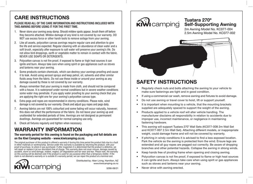 Kiwi Camping TUATARA 270 KC077-004 instructions