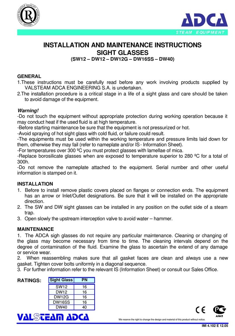 ADCA SW12 User manual