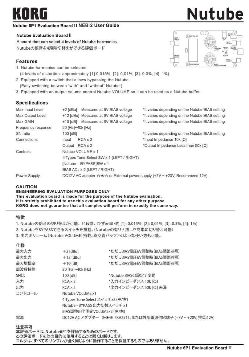 Korg Nutube NEB-2 user guide